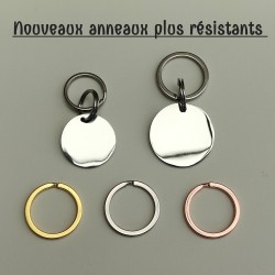 Anneaux résistants pour médaille pour chien