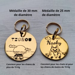 2 tailles possibles pour la médaille