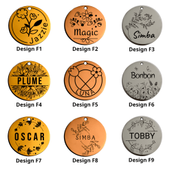 Des designs de Fleur elegants pour une medaille pour chien