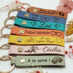Porte-clés personnalisé en cuir