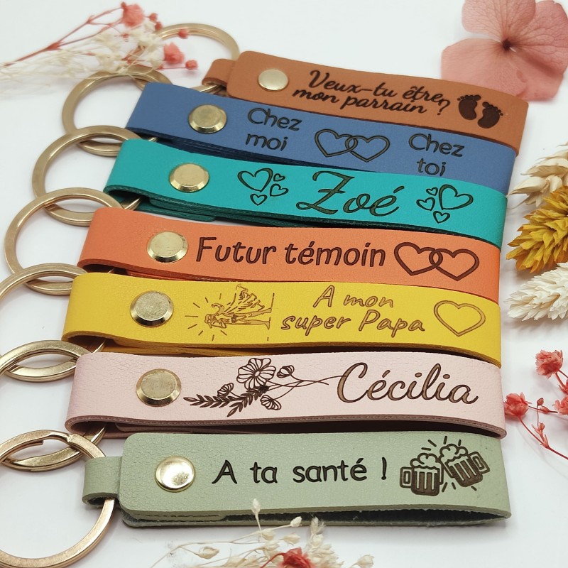 Porte-clés personnalisé en cuir Porte-clés personnalisé en cuir