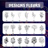 Design de fleur pour personnalisé les portes clés