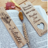 Marque-page bois personnalisé – Cadeau maman, maîtresse, grand-mère