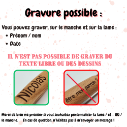 Opinel N°7 Mon Premier Opinel – Couteau Enfant Personnalisé