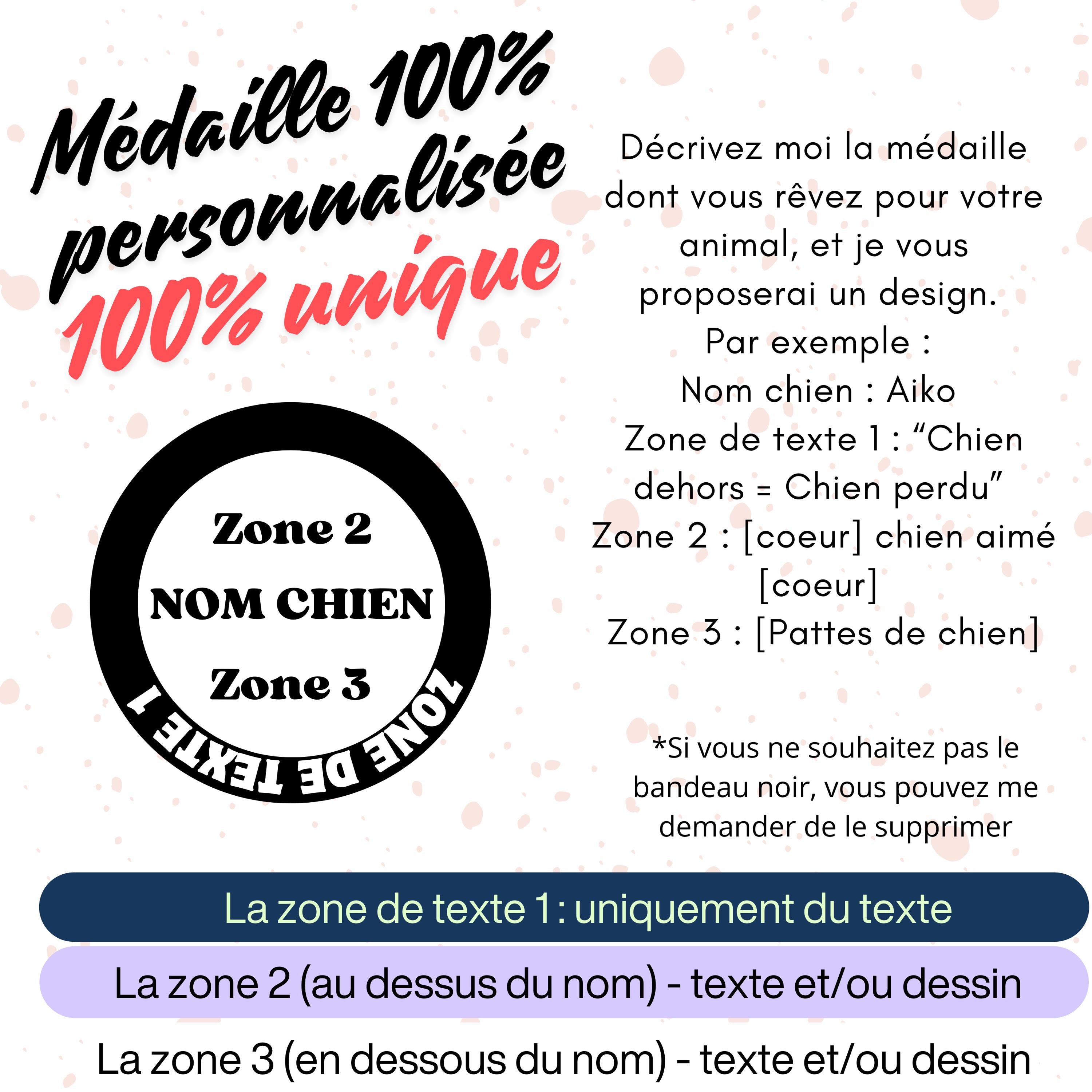 Médaille pour chien et chat personnalisable - En Laiton - Gravure profonde de qualité - Cadeau de noël idéal pour chien et chat