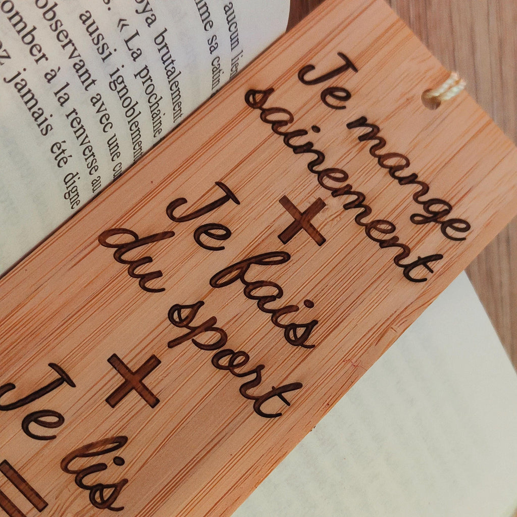 Marque page personnalisé en bois, cadeau maman, maitresse, grand-mère, marque-pages original en bois, personnalisable, gravé, livres