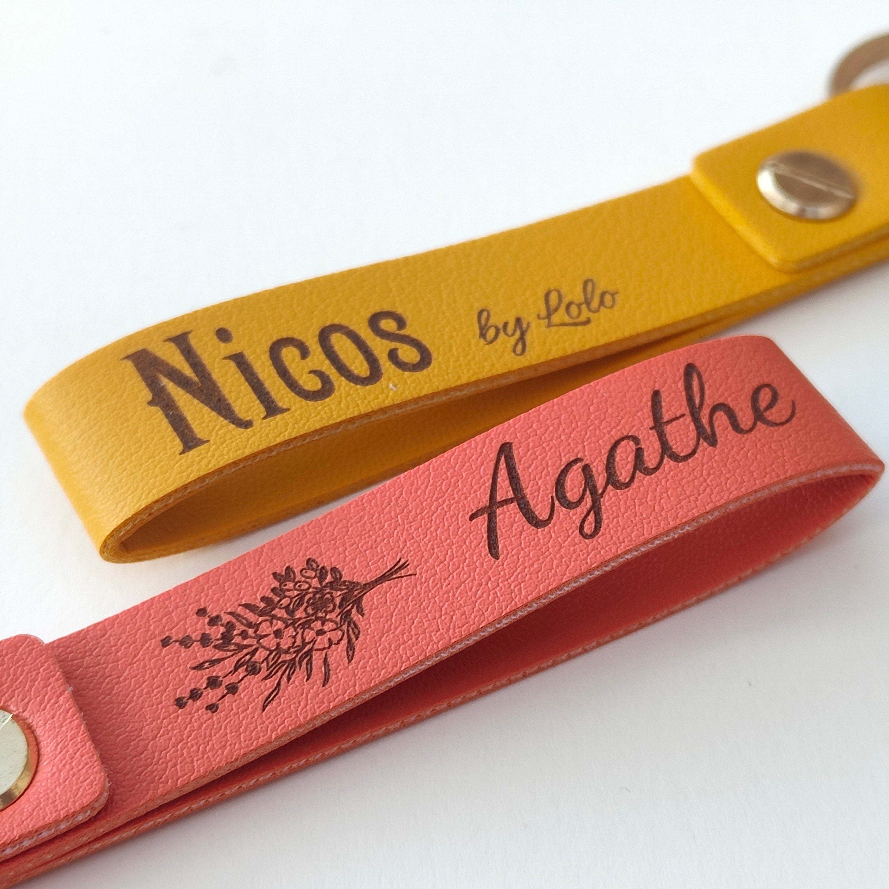 Porte-clés personnalisé en cuir gravé – Idée cadeau originale pour homme ou femme