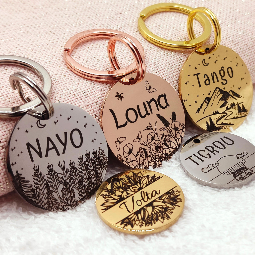 Médaille pour chien ou chat personnalisée – gravure précise réalisée au laser - Médaille de qualité en inox pour une longue durée de vie