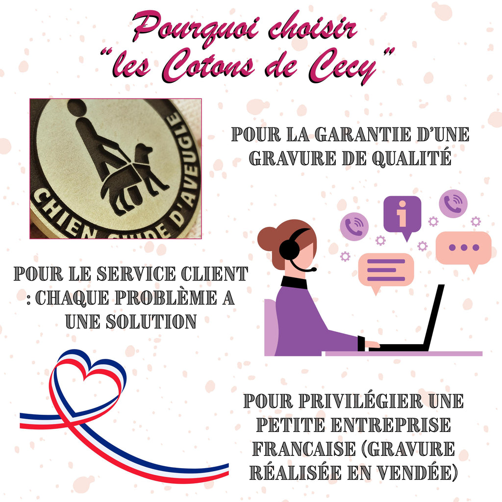 Médaille en laiton massif  pour chien ou chat - Gravure profonde de qualité