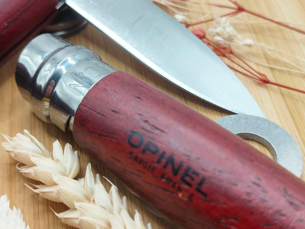 Couteau Opinel N 9 personnalisé - Couteau pour ouvrir Huîtres & Coquillage - Cadeau idéal pour gourmet, bord de mer, plage, fuits de mer