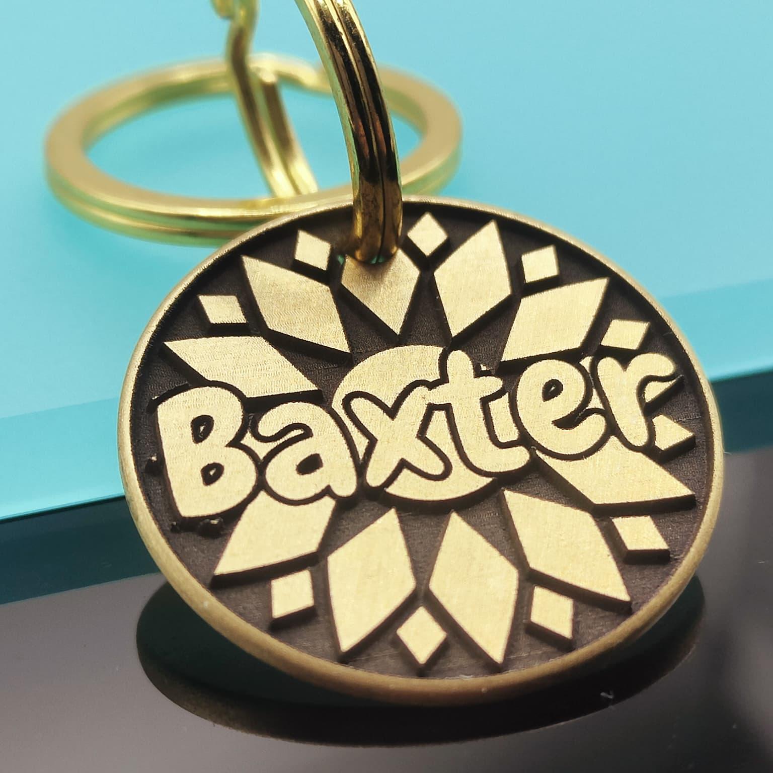 Médaille personnalisée en laiton pour chien et chat - Médaille de qualité personnalisable avec une gravure profonde - Cadeau chien et chat