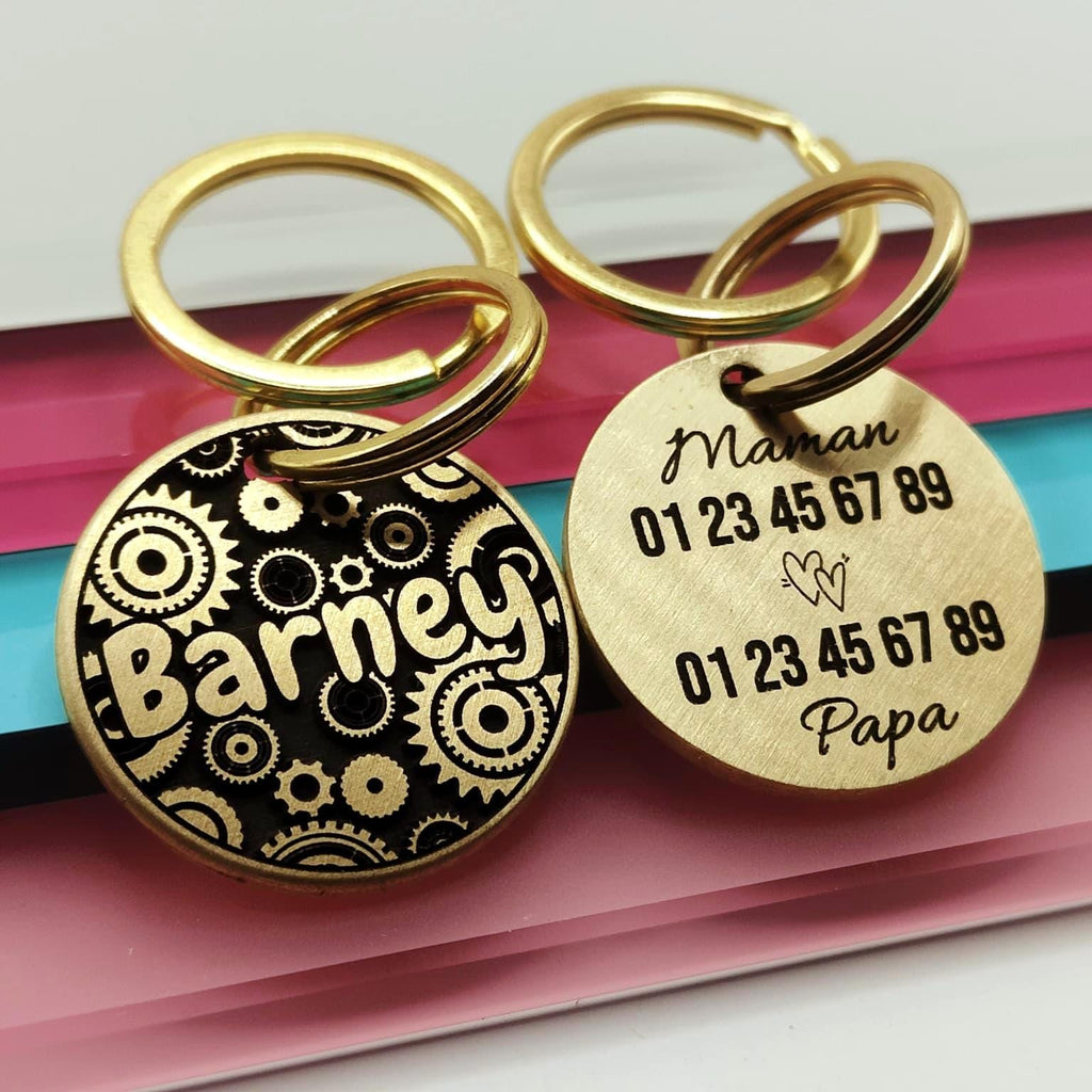 Médaille en laiton pour chien et chat