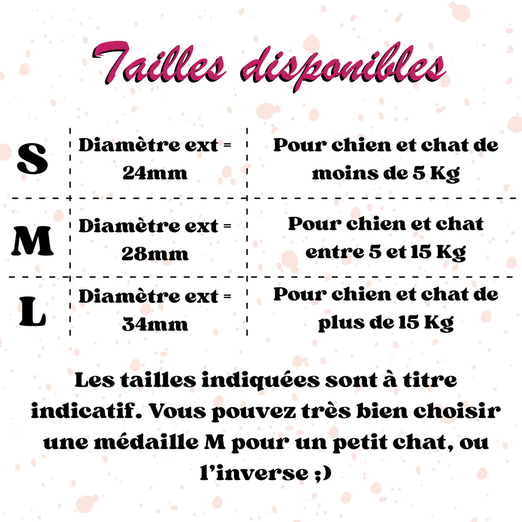 Médaille pour chien ou chat en laiton massif en forme de rondelle / médaille de qualité avec une gravure profonde