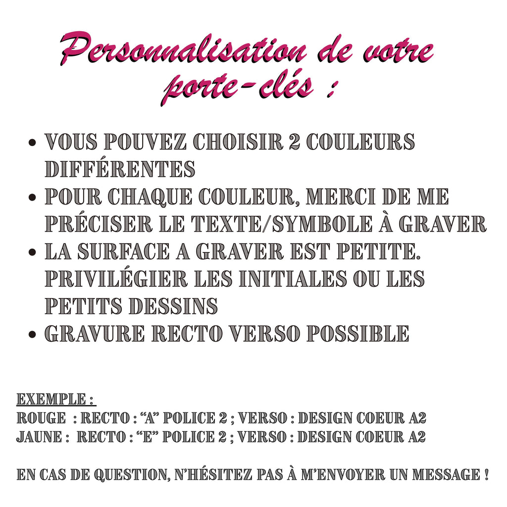 Porte-clés personnalisé en forme de cœur – Couple, idée Saint-Valentin