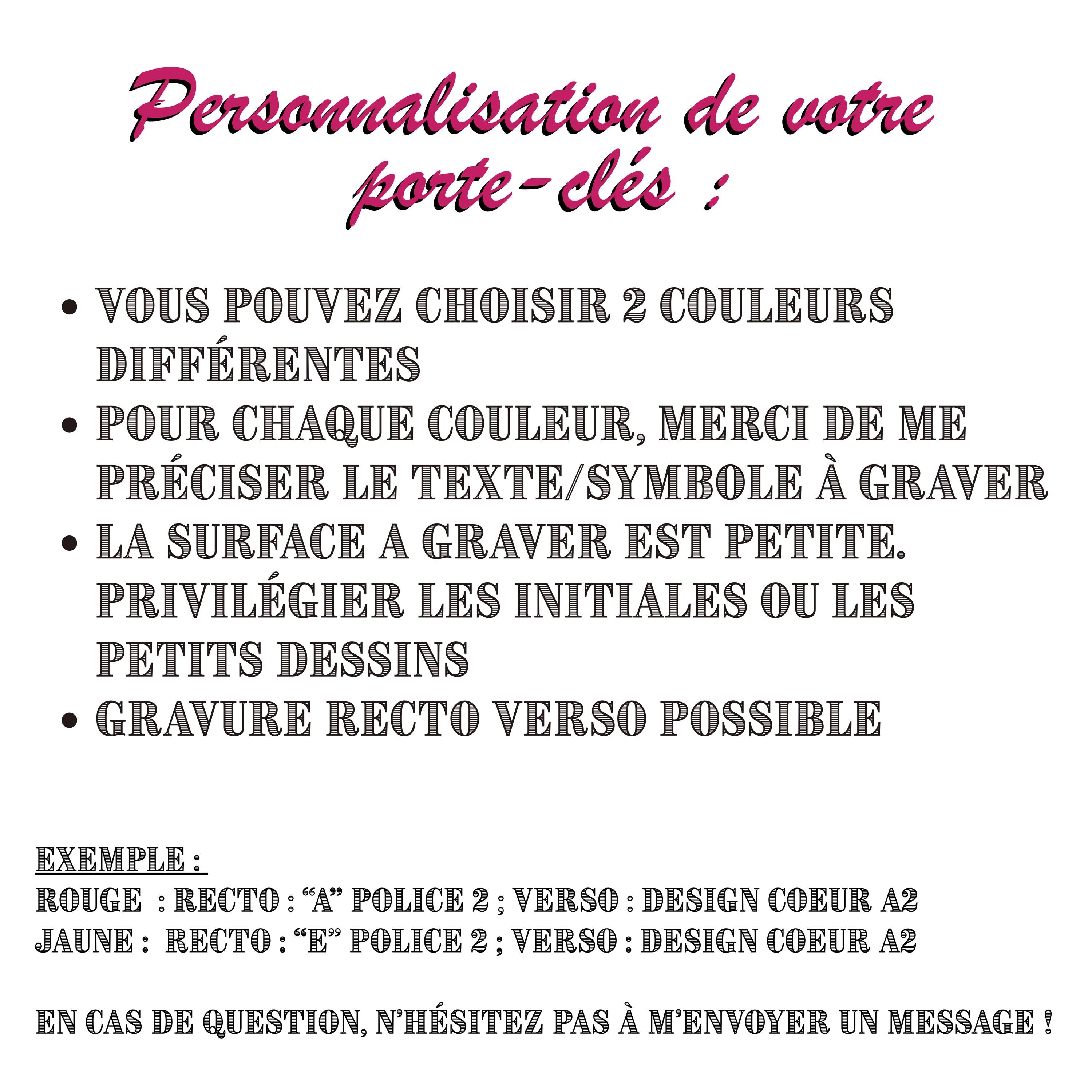 Porte-clés personnalisé en forme de cœur – Couple, idée Saint-Valentin