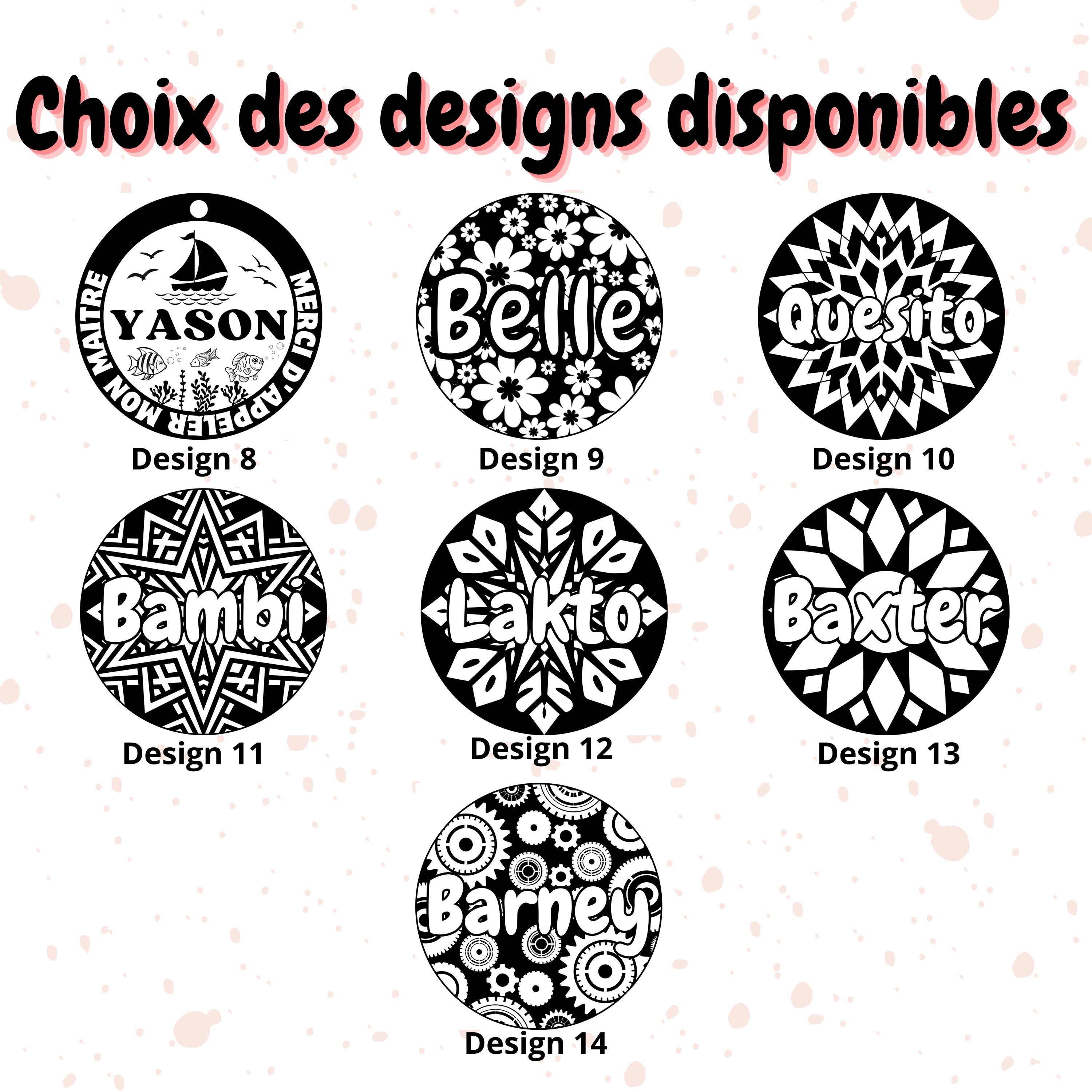 Médaille en laiton massif  pour chien ou chat - Gravure profonde de qualité