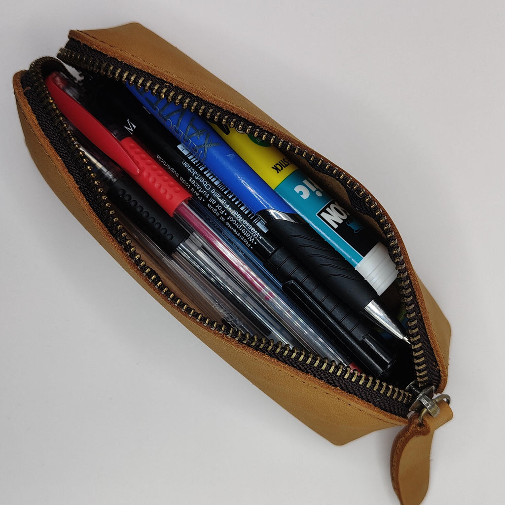 Trousse école, trousse Scolaire en Cuir Personnalisée – Gravure au Laser | Cadeau Unique pour Élèves et Étudiants - Trousse pour école
