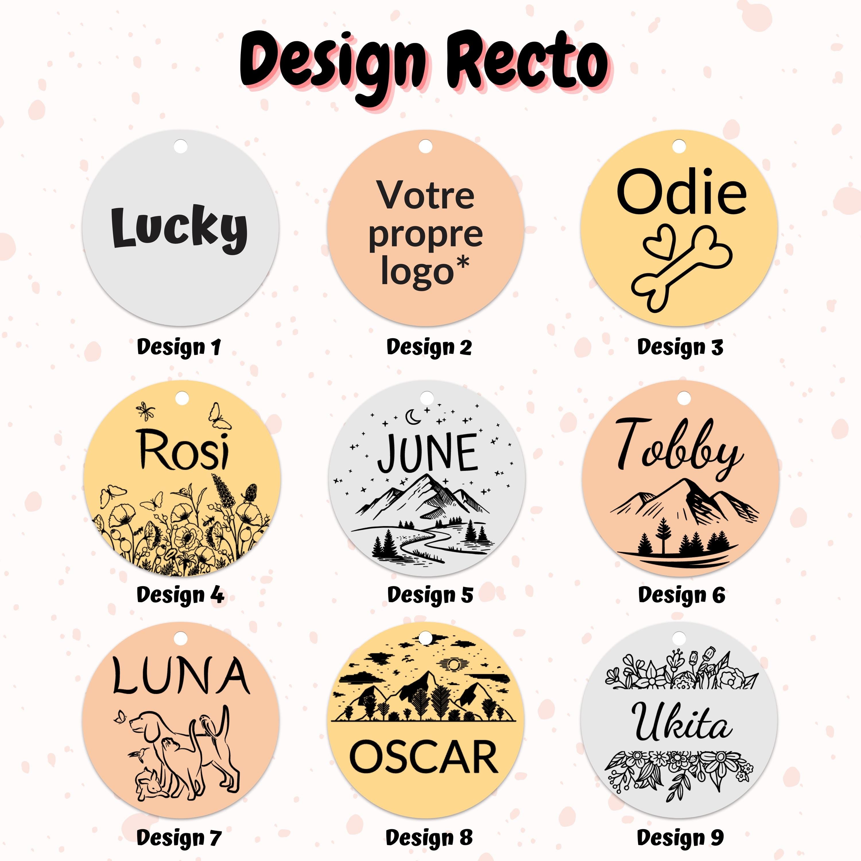 Médaille pour chien ou chat personnalisée – gravure précise réalisée au laser - Médaille de qualité en inox pour une longue durée de vie