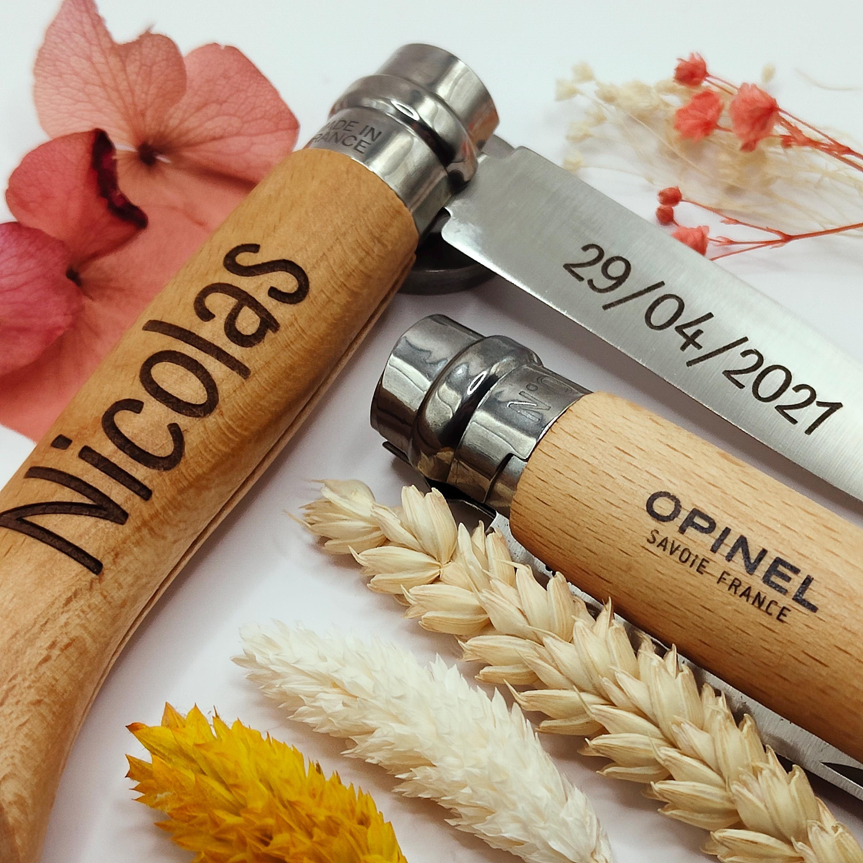 Couteau Opinel 8 personnalisé - Lame en inox