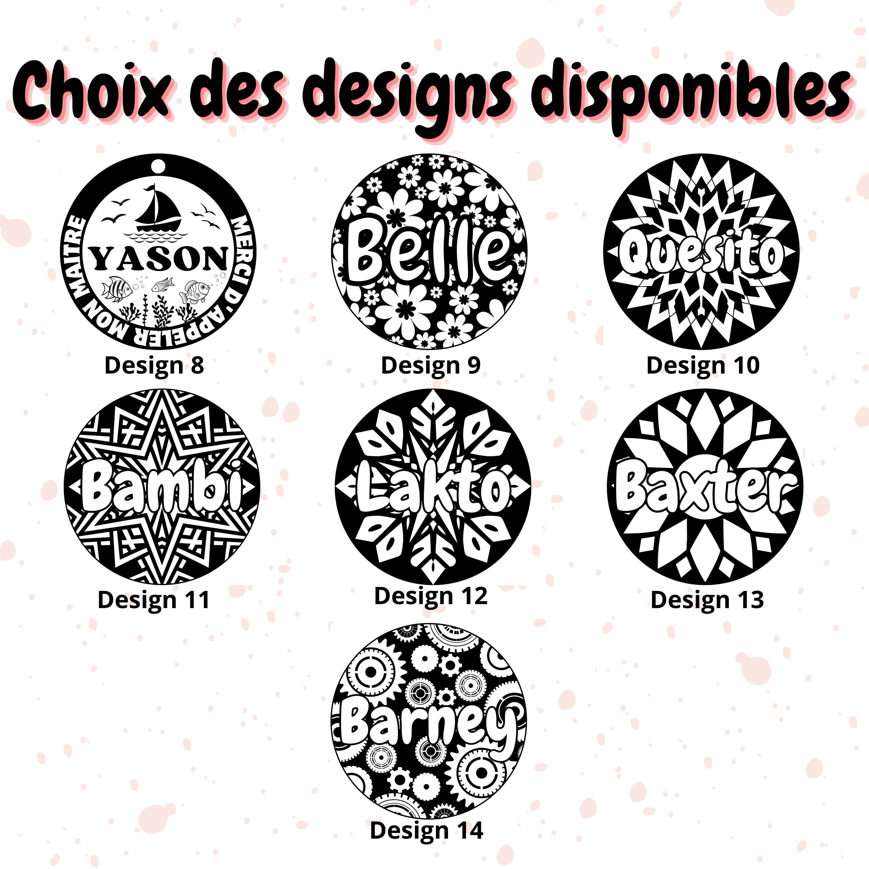 Cadeau pour chien et chat - Médaille originale en laiton - médaillon d'identification pour animaux - gravée en France - idéa cadeau noel