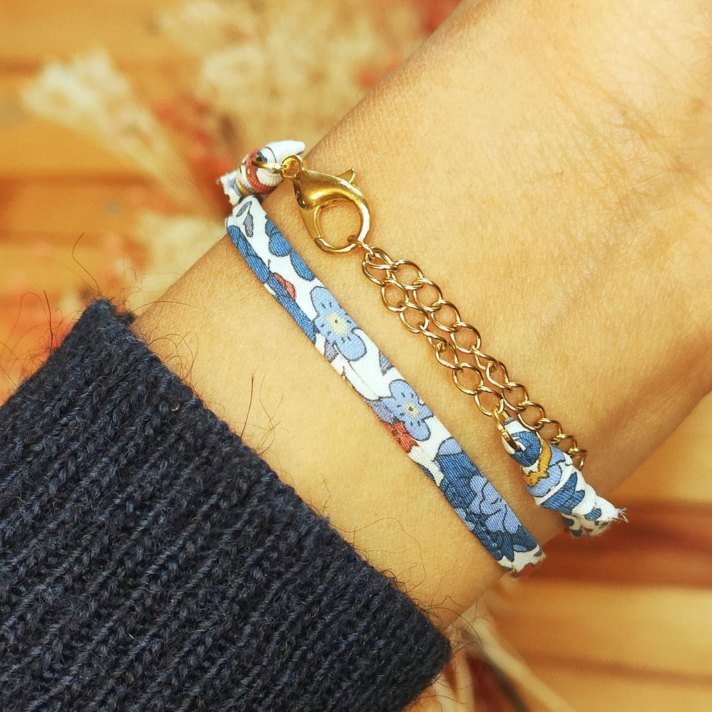 Bracelet liberty  avec médaille, fermoir et chainette