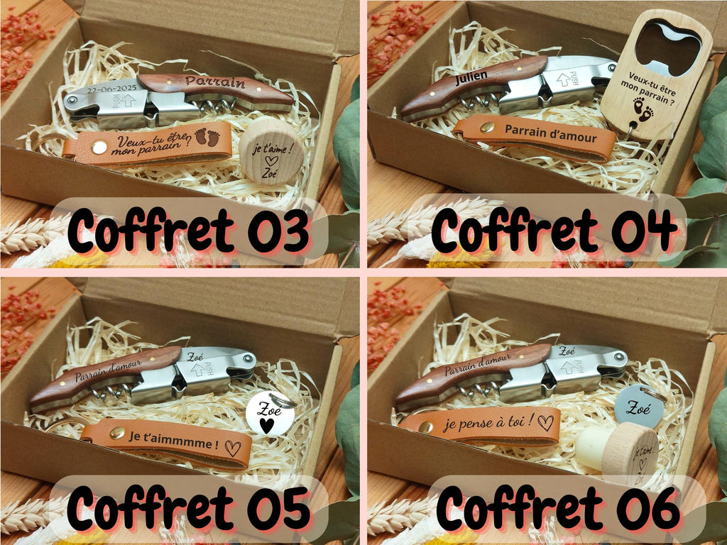 Coffret cadeau naissance pour parrain